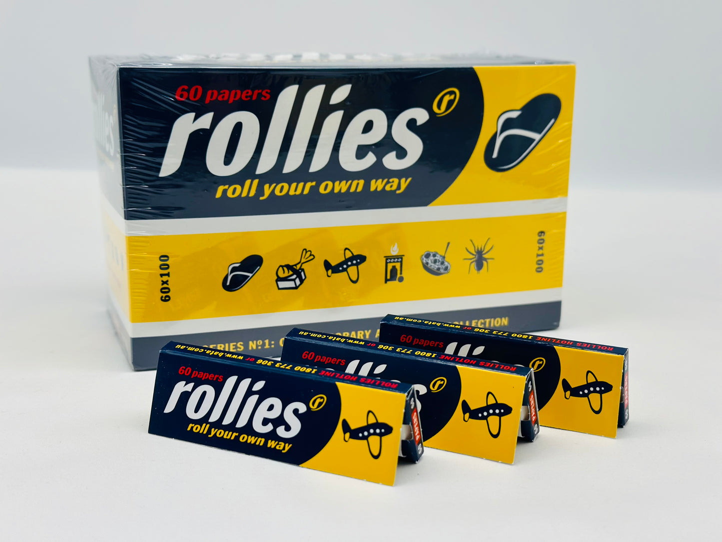 1 X Booklet Rollies Cigarette Rolling Papers. 60 Papers Per Booklet