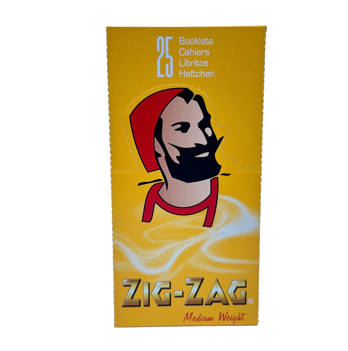 25 X Double ZIG ZAG Papers REGULAR SIZE Yellow Double. One Full Pack