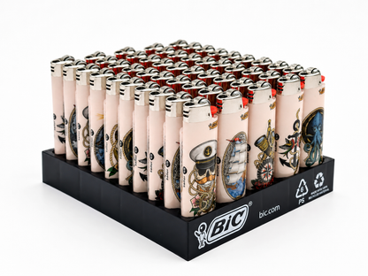 1 X Large Bic Lighter. Colours and designs selected randomly