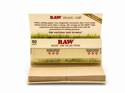 Raw Organic king Size +Tips  Rolling Papers