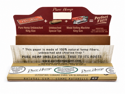 Pure Hemp King Size +Tips Rolling Papers