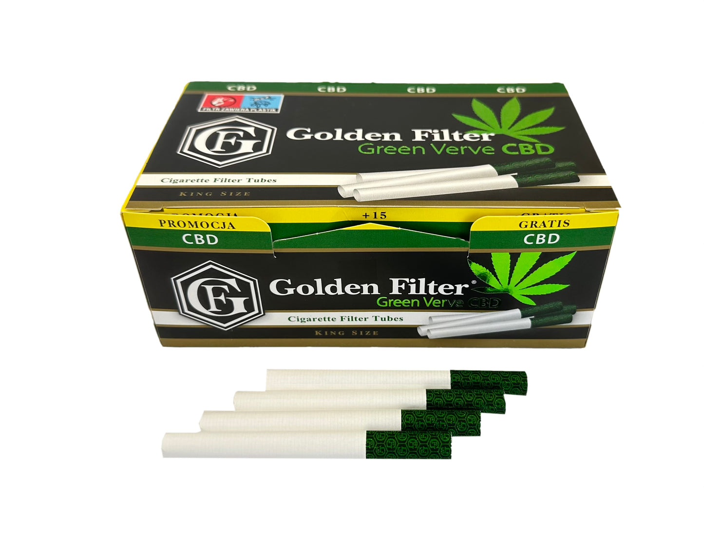 115 X Golden Filter King Size 8mm Empty Tubes