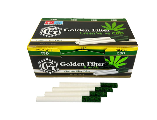 115 X Golden Filter King Size 8mm Empty Tubes