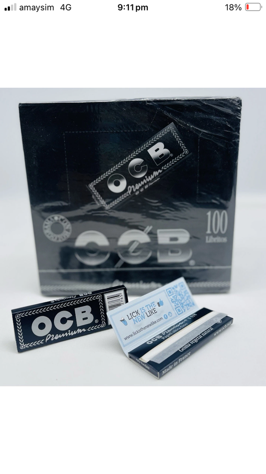 100 X Booklets OCB 1-1/4 Size Cigarette Rolling Papers. One full pack